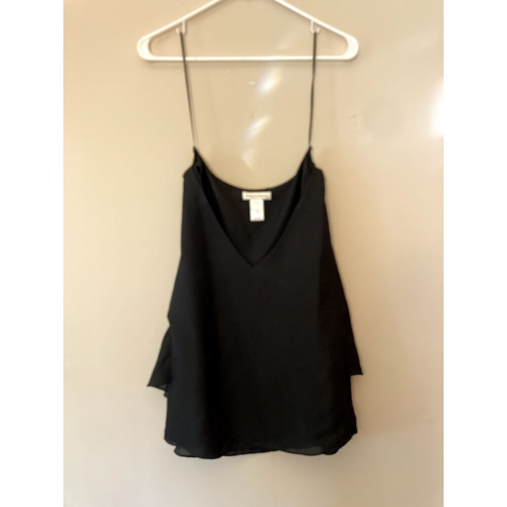Jealous Tomato Black Tiered Wing Sleeveless Top - size M